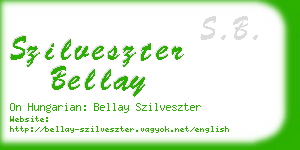 szilveszter bellay business card